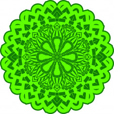 Sticker decorativ, Mandala, Verde, 60 cm, 7326ST-2 foto