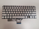 Tastatura Laptop, HP, Spectre x360 14-EF, TPN-C155, N12610-B31, N10735-B31, iluminata, argintie, layout US