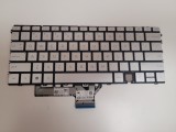 Tastatura Laptop, HP, Spectre x360 14-EF, TPN-C155, N12610-B31, N10735-B31, iluminata, argintie, layout US