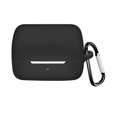 Husa din silicon, THD, compatibila cu castile wireless Sony Inzone Buds WF-G700N, carabina inclusa, Neagra foto