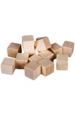 Set Cuburi Lemn, 49 Bucati, Dimensiuni 1.5x1.5x1.5 cm, Culoare Naturala