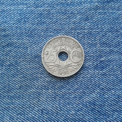 25 Centimes 1927 Franta foto