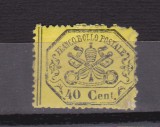 TSV @ - 1866 MICHEL 24 - STATUL PAPAL, 40 cent, fara guma, MH/*, Nestampilat