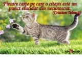 Card magnetic laminat (model 9) - Fiecare carte pe care o citesti este un punct elucidat din necunoscut (Cristian Teleuca)