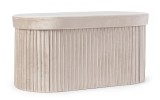 Cumpara ieftin Banca catifea bej Jocelyn 76x38x38 cm