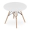 Masa stil scandinav, Artool, rotund, MDF si lemn, alb, 60x50 cm GartenVIP DiyLine