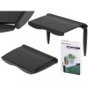 Etajera TV Monitor ABS, Reglabila 15.5x11.5cm, Raft Suport Router Telecomanda, Negru