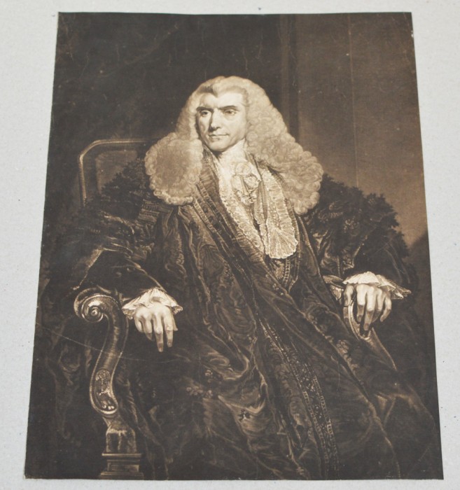 William Owen &quot;Sir Vicary Gibbs&quot; mezzotinta 1815