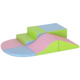 HOMCOM Modul motricitate bebeluși 6 bucăți parcurs motricitate bebeluși din spumă EPE pentru copii preșcolari, multicolor | Aosom Romania