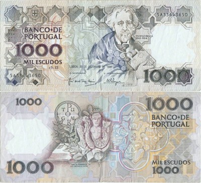 1990 ( 20 XII ) , 1,000 escudos ( P-181h.3 ) - Portugalia foto