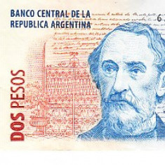 M1 - Bancnota foarte veche - Argentina - 2 pesos