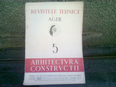 REVISTELE TEHNICE , AGIR , ARHITECTURA CONSTRUCTII , ANUL II , NR. 5 , SEPT-OCT 1948 foto