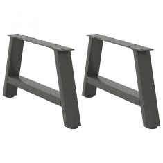 vidaXL Picioare pentru măsuță de cafea &icirc;n formă de A, 2 buc., antracit, 70x(30-31) cm, oțel 4012826