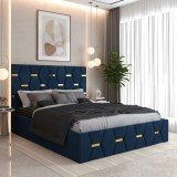 Pat Tapitat Bia Albastru Catifea Premium Disponibil acum