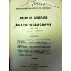 Anuar de geografie si Antropogeografie 1914- 1915