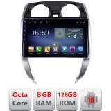 Navigatie Android Nissan Note 2012-2019, Octa Core, 8GB RAM, 128GB, 4G LTE