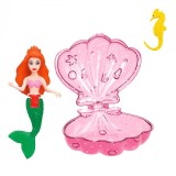 Set Papusi Sirena in Scoica, 3 Bucati, Multicolor, Par Lung, Coada si Stea de Mare, Plastic, Oem
