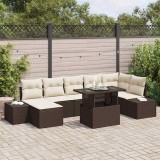 Cumpara ieftin Set de canapele pentru grădină 8 pcs Maro Rattan poli
