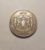 5 Lei 1883, Varianta Patrat/Dreptunghi la Coroana - Moneda Veche Romania