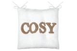 Pernă De Scaun Cosylife 38X38 Cm, Culoare Crem, 100% Poliester