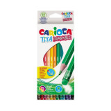 Creioane colorate cu gumă Carioca Tita, 10 culori, formă hexagonală - ***