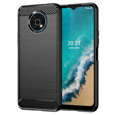 Husa pentru Nokia G50, Techsuit Carbon Silicone, Black foto