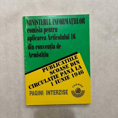 Publicatiile scoase din circulatie pana la 1 iunie 1946 foto