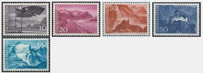 Liechtenstein 1959 - Vederi, uzuale, serie neuzata foto