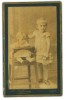 1403 - LUGOJ, Timis, Children, Romania CDV ( 10,9/6,9 cm ) - old Real Photo, Romania pana la 1900, Portrete