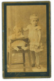 1403 - LUGOJ, Timis, Children, Romania CDV ( 10,9/6,9 cm ) - old Real Photo, Romania pana la 1900, Portrete