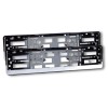 Set 2 buc Suport Premium numar inmatriculare auto, Cromat, PVC, Oem
