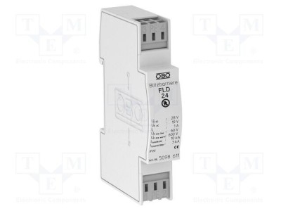 Limitator de supratensiuni OBO BETTERMANN Tip 1 2 3 Poli 2 19VAC -40&amp;divide;80&amp;deg;C foto