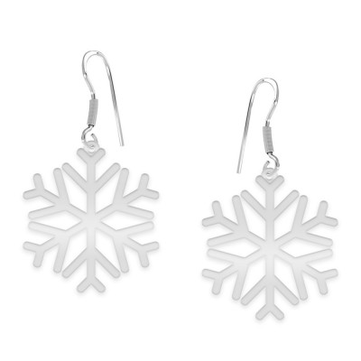 Snowflake - Cercei personalizati fulg din argint 925 foto