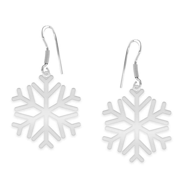 Snowflake - Cercei personalizati fulg din argint 925