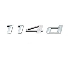 Emblema 114d pentru spate portbagaj BMW, chrom