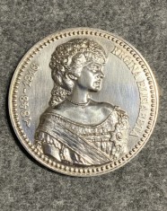 Medalie Regina Elisabeta 1843-1916 argint
