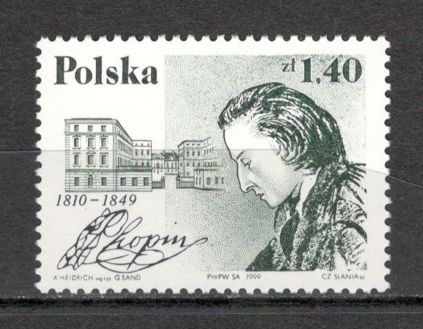 Polonia.1999 150 ani moarte F.Chopin-compozitor si pianist MP.351