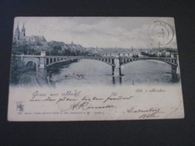 Carte Poștală Vintage Elveția - Salutări din Basel (cel mai probabil din perioada 1900&amp;ndash;1940) foto