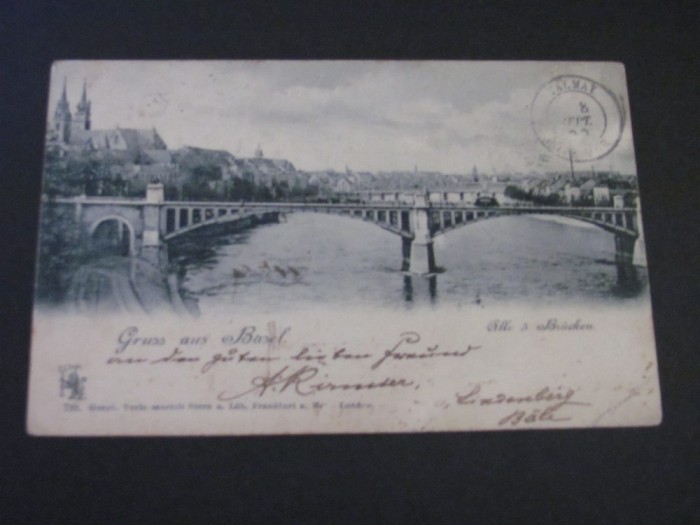 Carte Poștală Vintage Elveția - Salutări din Basel (cel mai probabil din perioada 1900&ndash;1940)