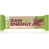 Bombus Raw Energy BIO bară de fructe calitate BIO aroma Peanuts &amp; Cocoa 50 g