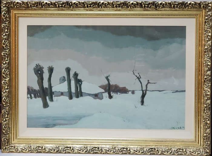 Iosif Steurer (1885-1971) - Margine de sat iarna