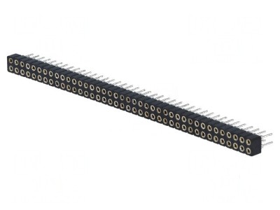 Conector şiruri pini soclu mamă 80 PIN 2mm THT 2x40 foto