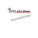 Tub termocontractant transparent 2.5 /1.25 mm 1m lungime