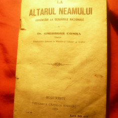 Ghe. Comsa - La Altarul Neamului - Ed.1924 - Cuvantari la Serbarile Nationale