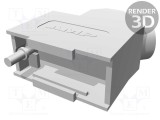 TE Connectivity Carcasă metalică D-Sub 9pin și HD 15pin, 45&deg;, filet UNC 4-40