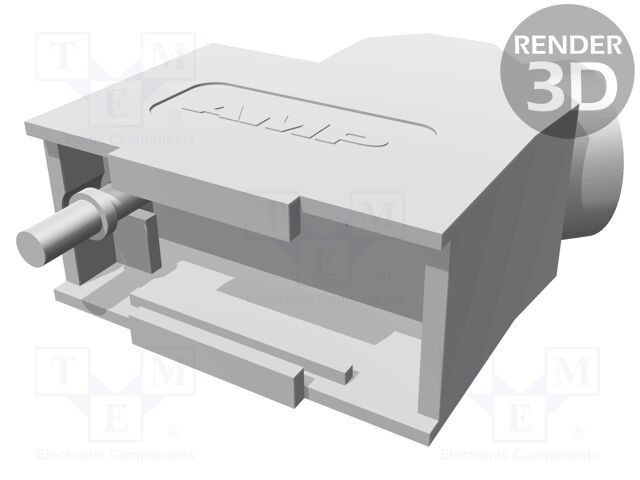 TE Connectivity Carcasă metalică D-Sub 9pin și HD 15pin, 45&deg;, filet UNC 4-40