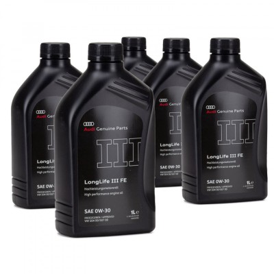 Pachet 5 litri Ulei Original Audi LongLife III FE 0W-30 GS55545D2 , Aprobari VW 504.00 507.00 foto