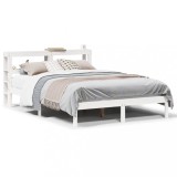 Cumpara ieftin Cadru de pat fara saltea, alb, 120x200 cm, lemn masiv pin