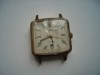 Ceas mecanic sovietic Zaria 22 rubine, defect, cheita blocata, Analog, Casual, Placat cu aur