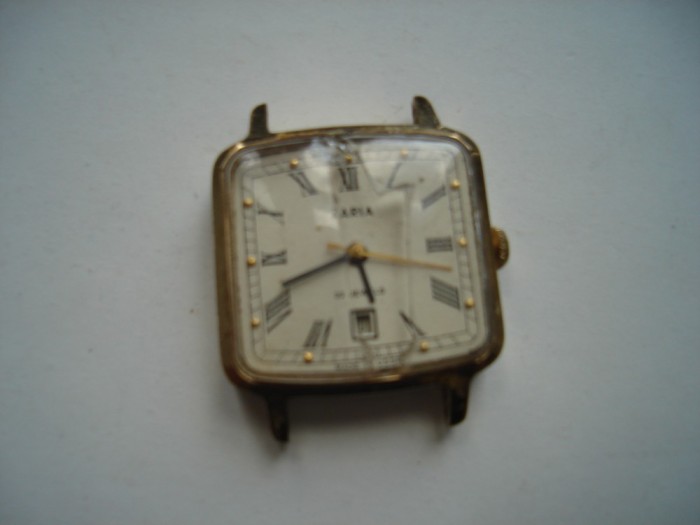 Ceas mecanic sovietic Zaria 22 rubine, defect, cheita blocata